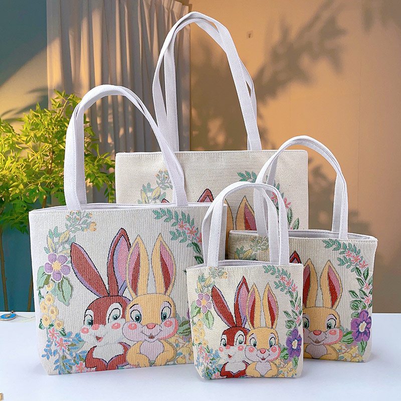 double sided jacquard embroidered canvas handbag shoulder bag leisure art students commuter bag double sided jacquard embroidered canvas handbag shoulder bag leisure art students commuter bag