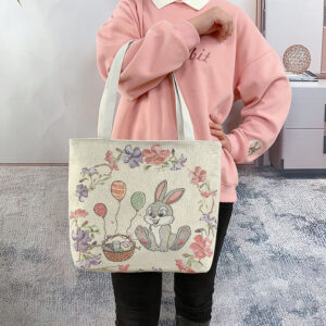double sided jacquard embroidered canvas handbag shoulder bag leisure art students commuter bag
