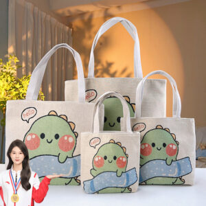 double sided jacquard embroidered canvas handbag shoulder bag leisure art students commuter bag