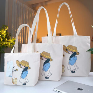 double sided gold jacquard embroidered canvas handbag shoulder bag leisure literature and art students commuting bag.